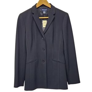 Ann Taylor Blazer 2 Black Fitted 3 Buttons Mod Wife Lined Classic Preppy New